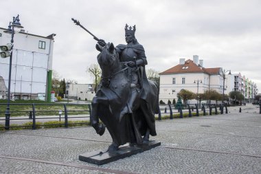 Equestrian statue of Casimir IV Jagiellon (Kazimierz IV Jagiellonczyk), Grand Duke of Lithuania and King of Poland. Malbork, Poland clipart