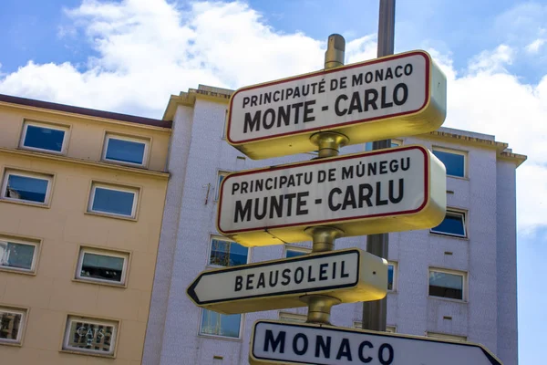 Las Calles Mónaco Una Ciudad Estado Soberana Microestado Ubicada Riviera — Foto de Stock