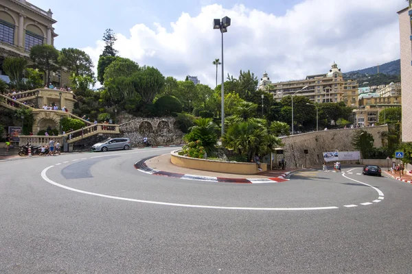 Fairmont Hairpin Loews Curve Famous Section Monaco Grand Prix Slowest — Stock Photo, Image
