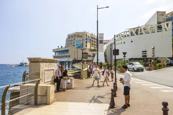 Streets Monaco Sovereign City State Microstate Located French Riviera Western — Stock Photo, Image