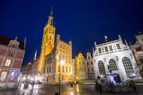 Marcos Históricos Cidade Velha Gdansk Polônia Câmara Municipal Gótico Renascentista — Fotografia de Stock