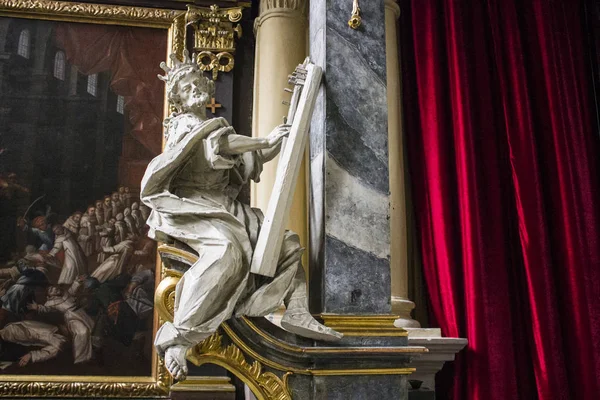 Dentro Catedral Basílica Natividad Santísima Virgen María Sandomierz Polonia Una — Foto de Stock