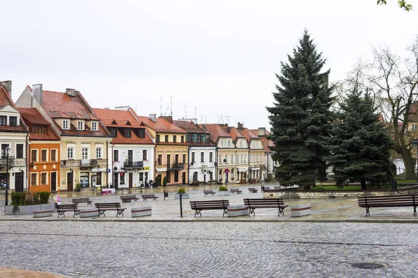 Stary Rynek Sandomierzu Polska Pochmurny Poranek — Zdjęcie stockowe