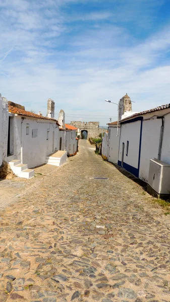 Utcák Házak Evora Monte Fallal Körülvett Város Alentejo Portugáliában — Stock Fotó