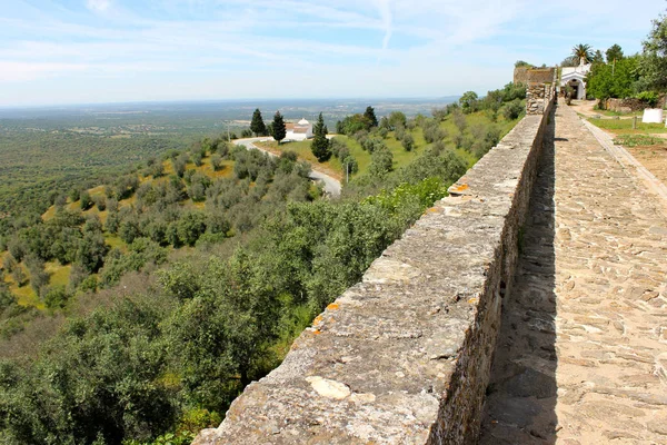 Views Alentejo Fields Walls Portuguese Town Evora Monte Estremoz — Stock Photo, Image