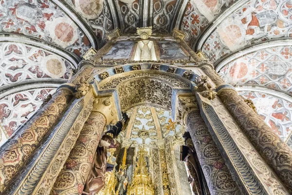 Klasztor Chrystusa Tomar Portugalia Szczegóły Wnętrza Kościoła Okrągłe Lub Rotunda — Zdjęcie stockowe