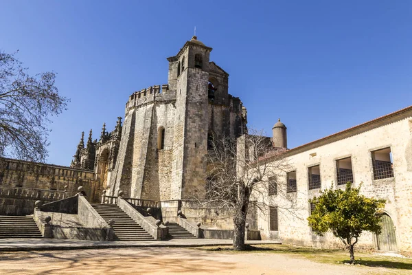 Convento Cristo Tomar Portugal Vista Completa Igreja Construída Pelos Cavaleiros — Fotografia de Stock