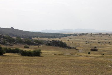 Sierra de Caldereros düşük bir dağ içinde Campillo de Duenas, Guadalajara, İspanya