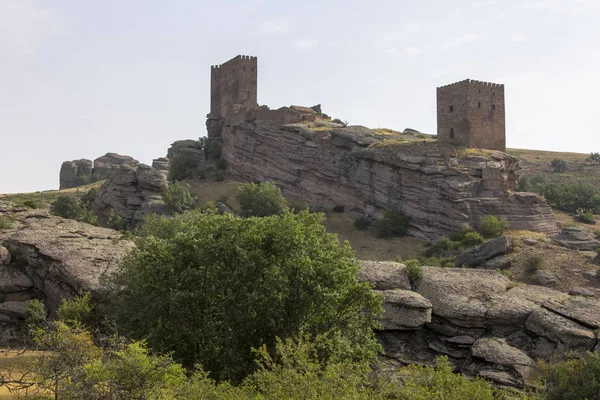 Castillo Zafra 12Th Century Castle Built Sandstone Outcrop Sierra Caldereros — Stock Photo, Image