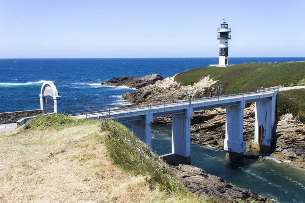 Illa Pancha Ribadeo Spanje Een Prachtig Eiland Met Twee Vuurtorens — Stockfoto