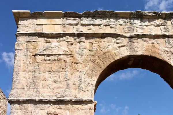 Antigua Puerta Del Arco Romano Medinaceli Castilla León España — Foto de Stock