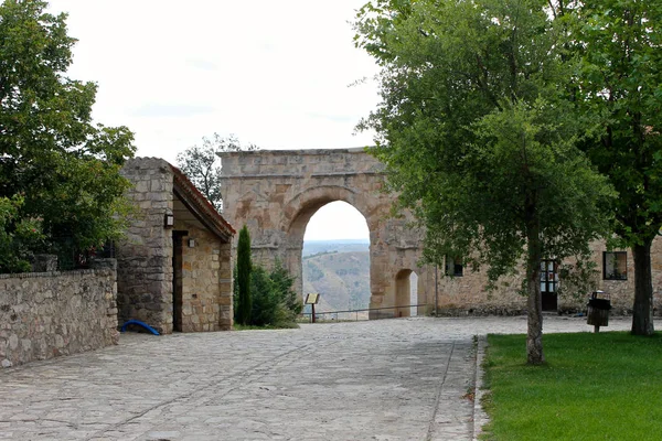 Ancienne Porte Arche Romaine Medinaceli Castille Léon Espagne — Photo