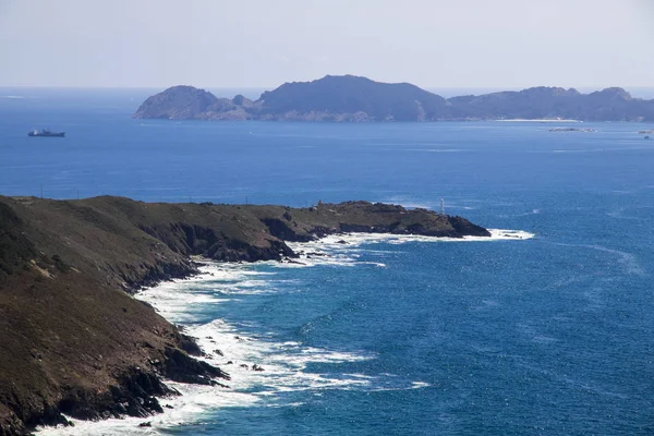 Vistas Cabo Home Las Islas Cies Desde Monte Facho Cangas — Foto de Stock