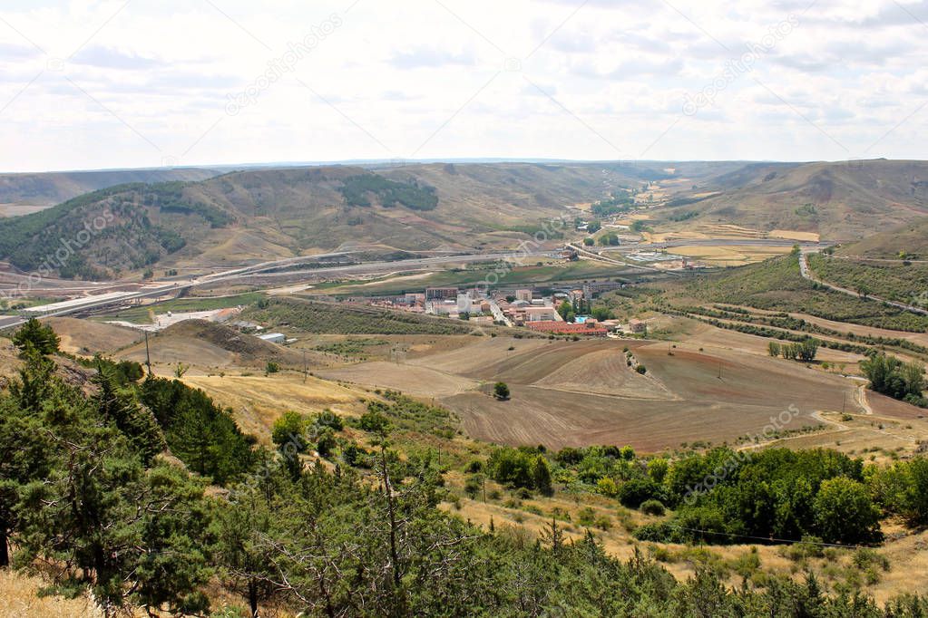 Views of the valley surrounding Medinaceli, Spain, from the village.