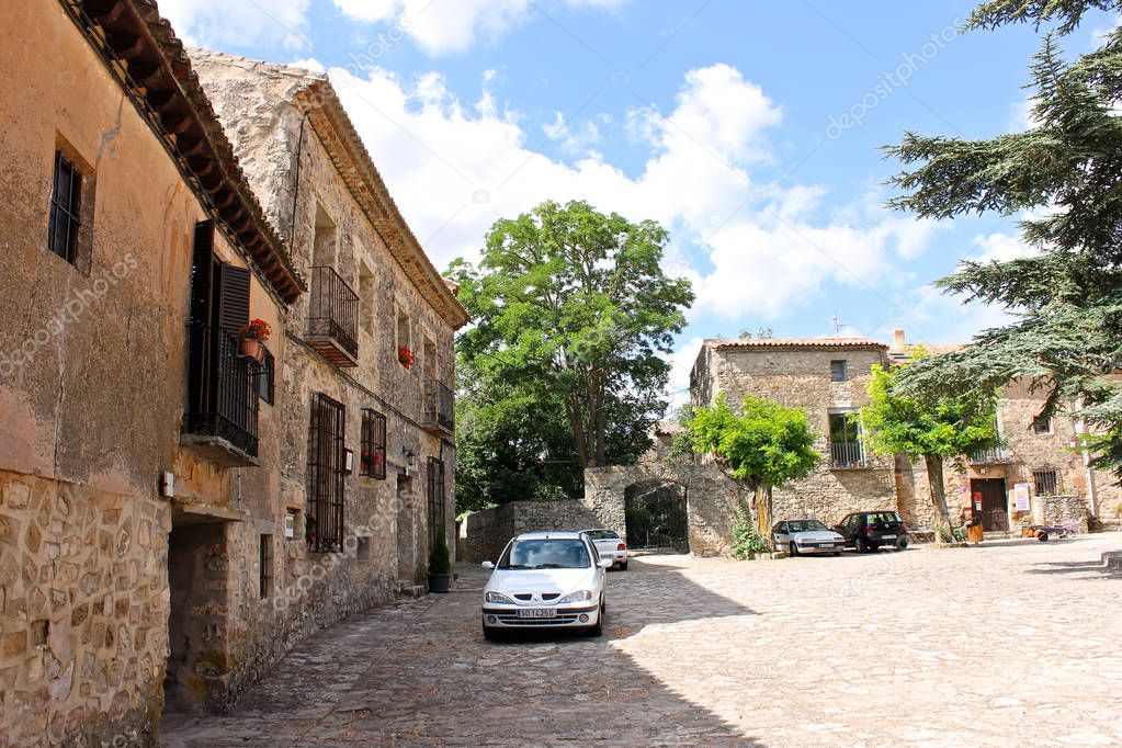 One of the streets of the medieval town of Medinaceli, in Spain. Summer 2014
