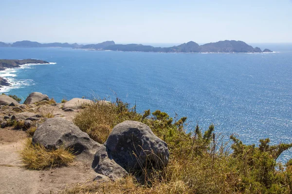 Uitzicht Cabo Home Cies Eilanden Vanaf Monte Facho Cangas Galicie — Stockfoto