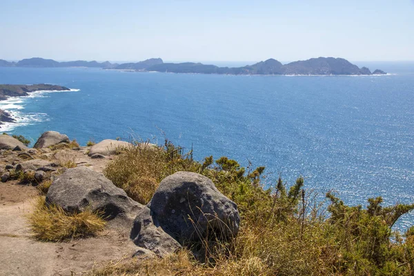 Vistas Cabo Home Las Islas Cies Desde Monte Facho Cangas — Foto de Stock