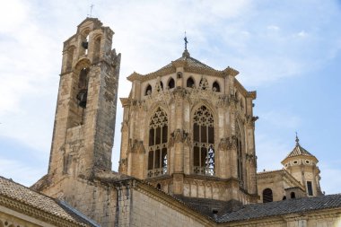 Kraliyet Manastırı, Santa Maria de Poblet, Crown Aragon kralları Catalonia, İspanya, Panteon bir manastır manastır fener kulesi