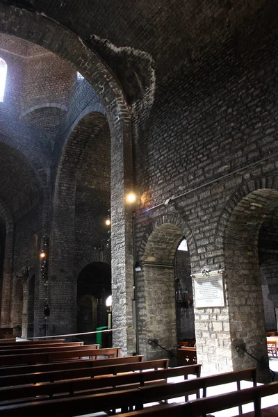 Всередині Монастиря Святої Марії Місті Ripoll Каталонія Іспанія — стокове фото