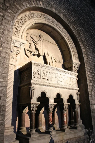 Intérieur Monastère Sainte Marie Ripoll Catalogne Espagne — Photo