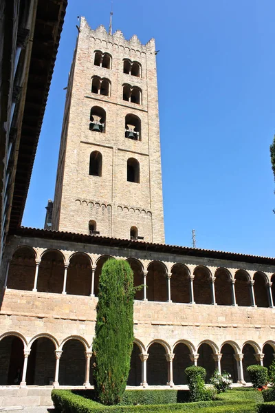 Chiostro Del Monastero Santa Maria Ripoll Catalogna Spagna — Foto Stock