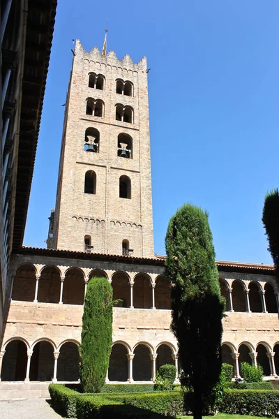 Chiostro Del Monastero Santa Maria Ripoll Catalogna Spagna — Foto Stock