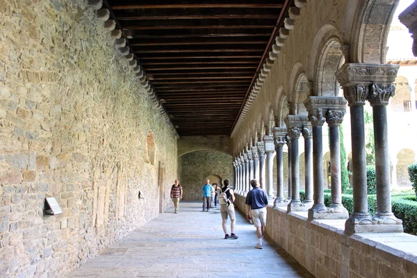 Chiostro Del Monastero Santa Maria Ripoll Catalogna Spagna — Foto Stock