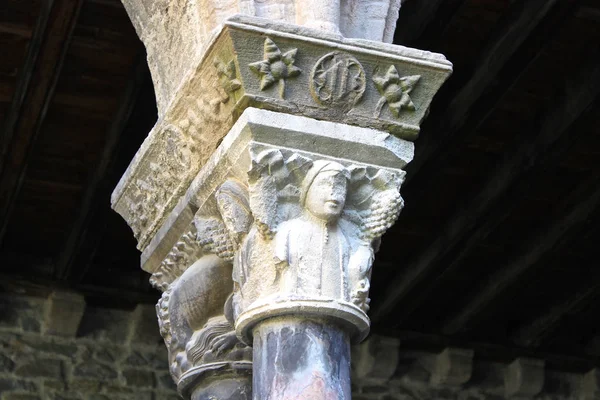 Cloître Monastère Sainte Marie Ripoll Catalogne Espagne — Photo