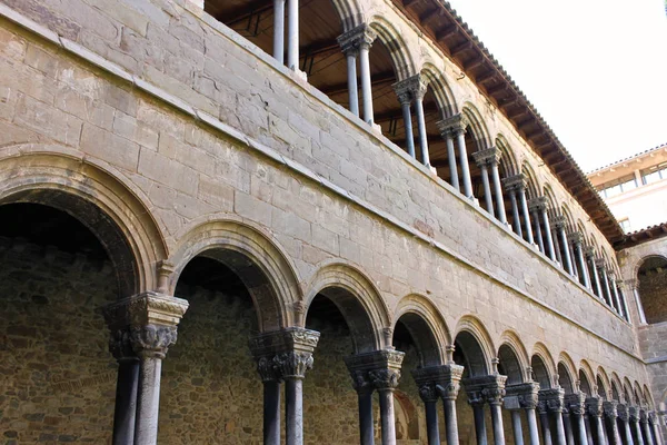 Chiostro Del Monastero Santa Maria Ripoll Catalogna Spagna — Foto Stock