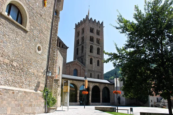 Main Facade Monastery Saint Mary Ripoll Catalonia Spain — Stock Photo, Image