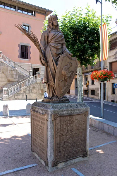 Monumento Dedicado Antonio Pages Bosch Ripoll Una Ciudad Cataluña España — Foto de Stock
