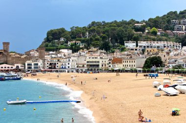 Gösterim: Tossa de Mar, Catalonia, İspanya Akdeniz kıyılarının