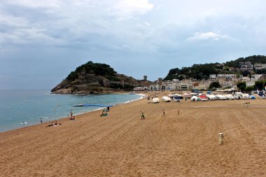 Gösterim: Tossa de Mar, Catalonia, İspanya Akdeniz kıyılarının
