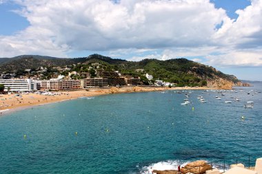Gösterim: Tossa de Mar, Catalonia, İspanya Akdeniz kıyılarının