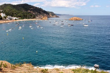 Gösterim: Tossa de Mar, Catalonia, İspanya Akdeniz kıyılarının