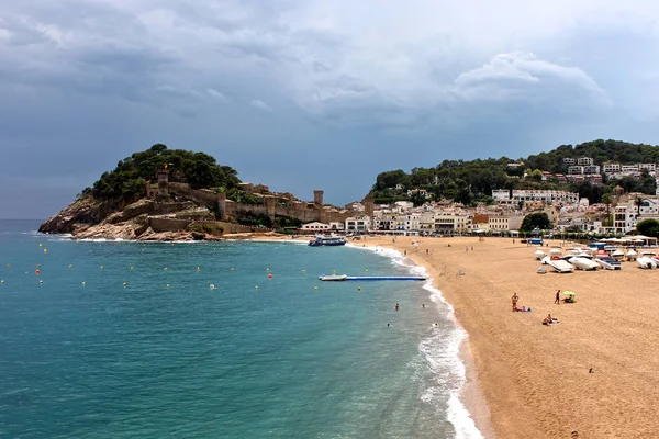 Uitzicht Van Vila Vella Een Vesting Tossa Mar Catalonië Spanje — Stockfoto