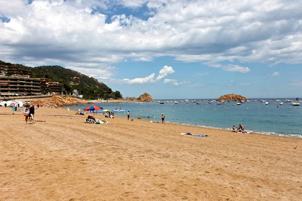 Vistas Costa Mediterránea Desde Tossa Mar Cataluña España — Foto de Stock