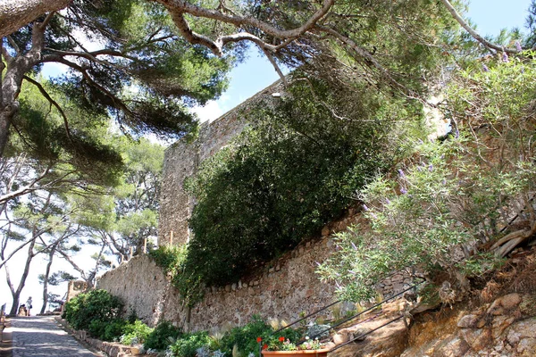 Вид Віла Велья Фортеця Тосса Мар Каталонія Іспанія — стокове фото