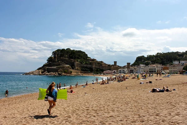 Uitzicht Van Vila Vella Een Vesting Tossa Mar Catalonië Spanje — Stockfoto