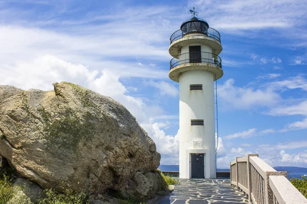 Der Leuchtturm Von Punta Roncadoira Xove Galicien Spanien — Stockfoto