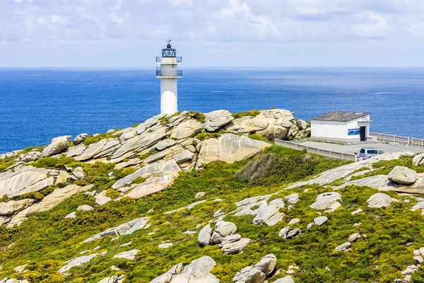 Faro Punta Roncadoira Xove Galicia España — Foto de Stock