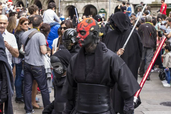 Menschen Star Wars Kostümen Für Die Iii Imperiale Stormtroopers Parade — Stockfoto