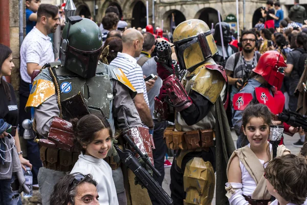 Personas Disfrazadas Con Disfraces Star Wars Para Iii Desfile Imperial — Foto de Stock