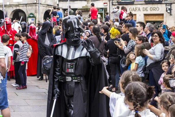 Pessoas Disfarçadas Trajes Star Wars Para Iii Desfile Stormtroopers Imperiais — Fotografia de Stock