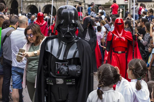 Lidé Tváří Star Wars Kostýmy Průvod Iii Imperiální Stormtroopery 2017 — Stock fotografie