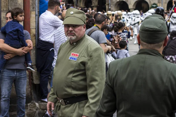 Personas Disfrazadas Con Disfraces Star Wars Para Iii Desfile Imperial — Foto de Stock