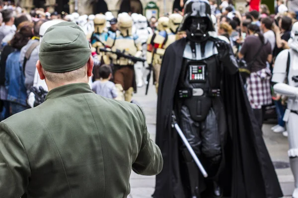 Personas Disfrazadas Con Disfraces Star Wars Para Iii Desfile Imperial — Foto de Stock