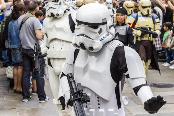 Des Gens Déguisés Costumes Star Wars Pour Iiie Défilé Des — Photo