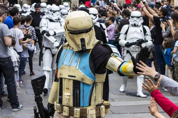 Pessoas Disfarçadas Trajes Star Wars Para Iii Desfile Stormtroopers Imperiais — Fotografia de Stock