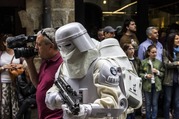 Ludzie Przebrani Star Wars Kostiumy Dla Szturmowców Imperium Iii Parada — Zdjęcie stockowe